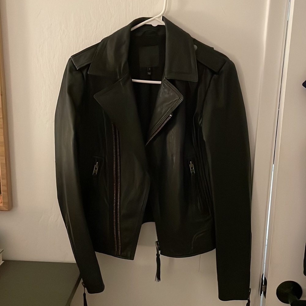 Joie size small black, leather jacket.